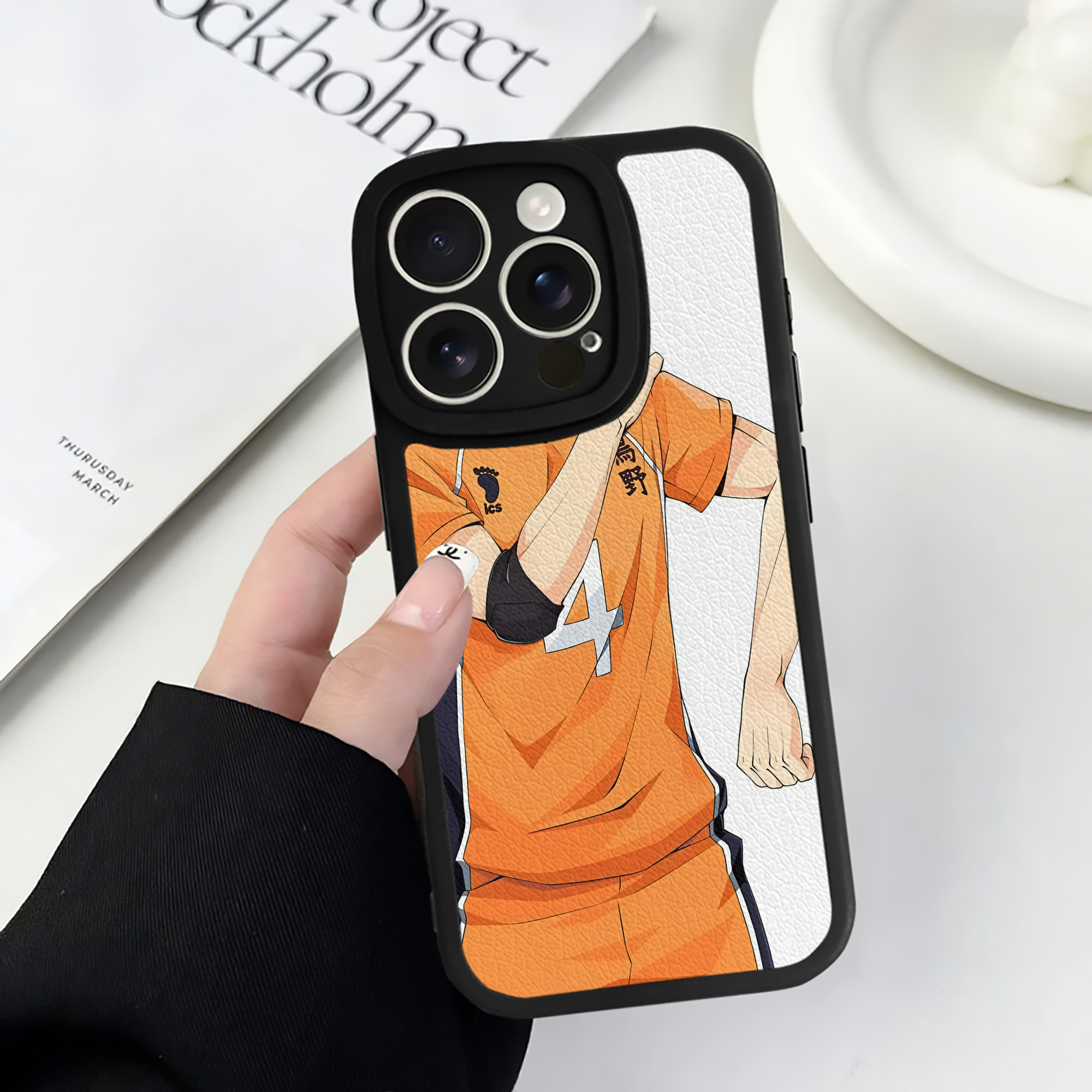 （画像用） ハイキュー!! Haikyu!! 【iPhone 16シリーズ対応】シリコンスマホケース（レザー調） 材質：シリコン